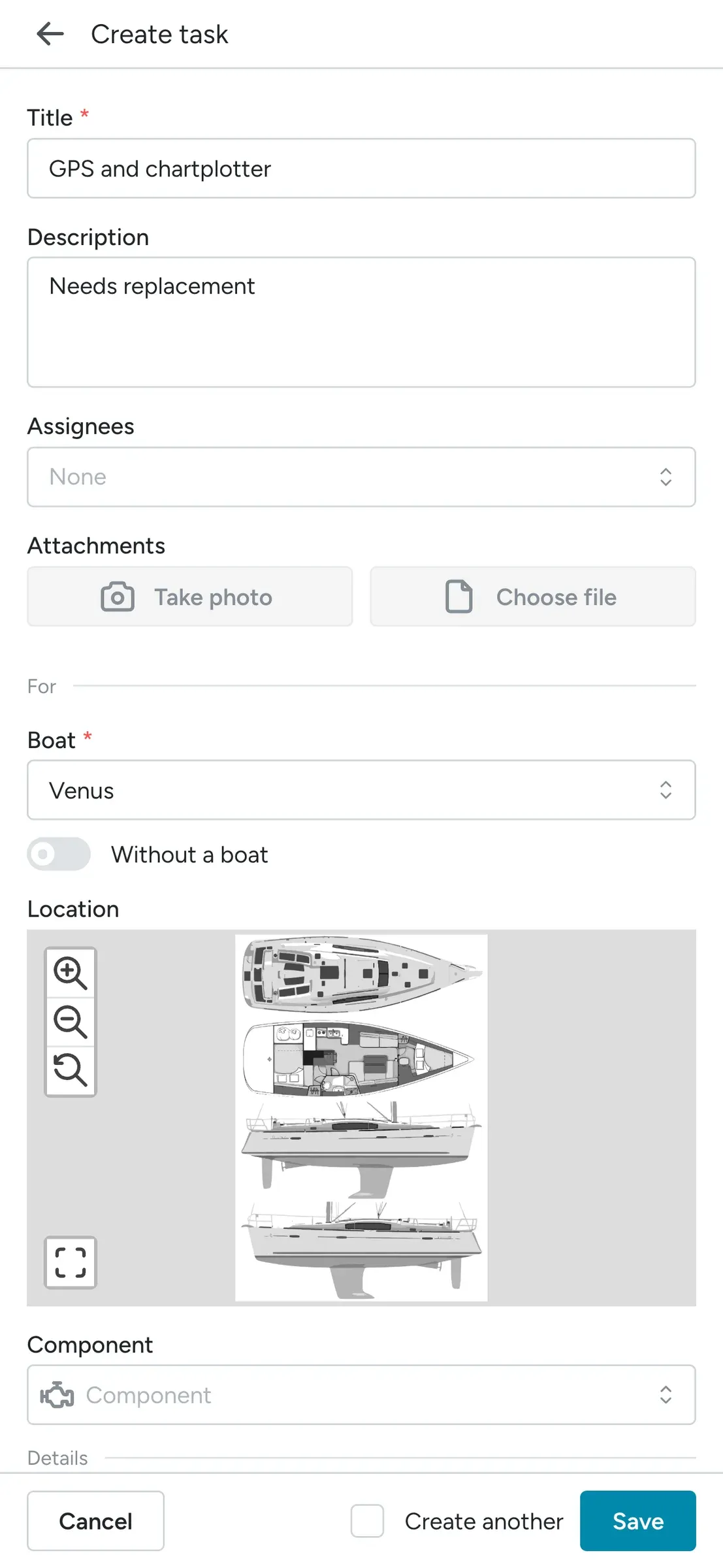 Floatist screen: Create Tasks Directly from Check-Out.
